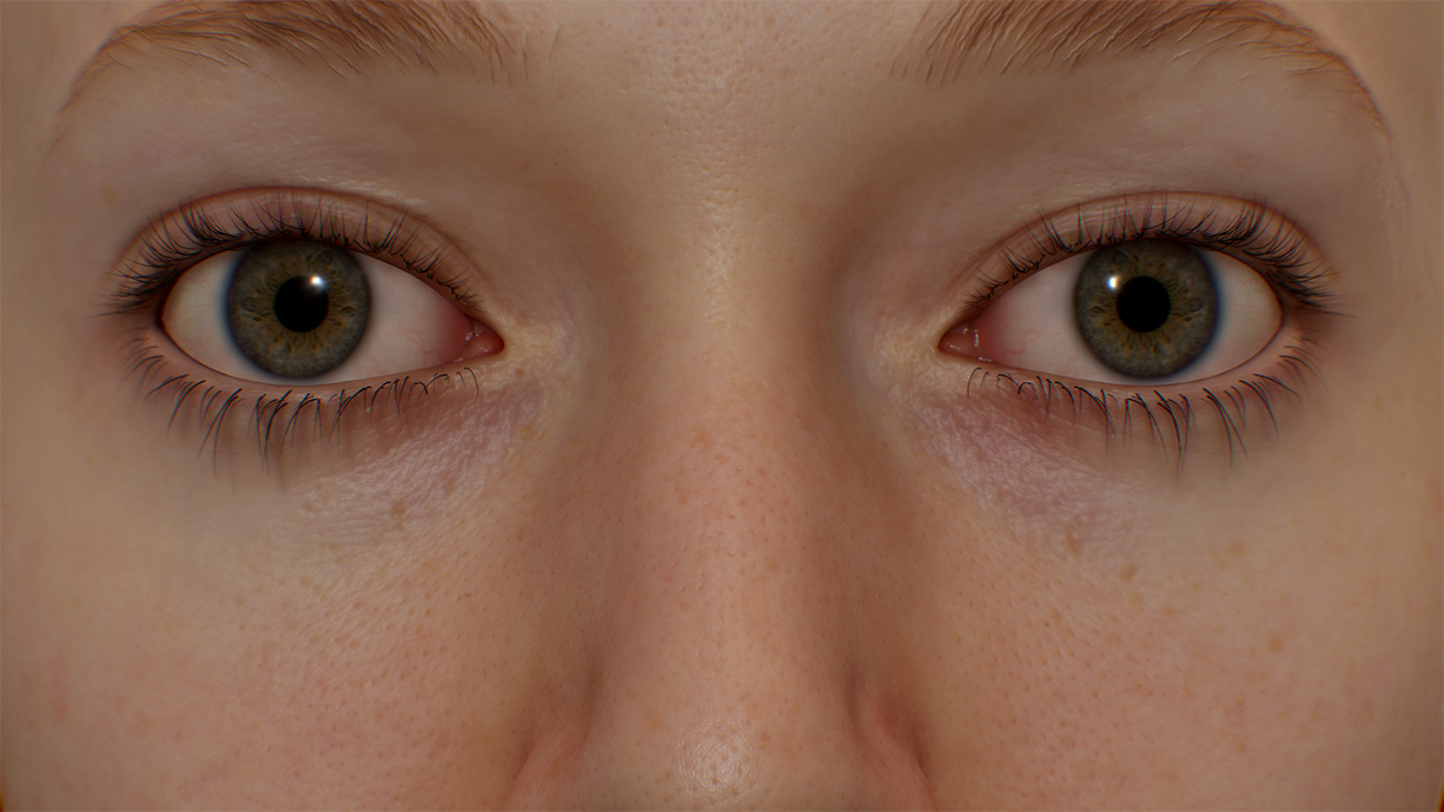 Close Up Caucasian Female 20 3D Model Scan